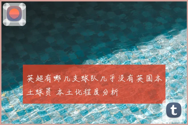 英超有哪几支球队几乎没有英国本土球员 本土化程度分析